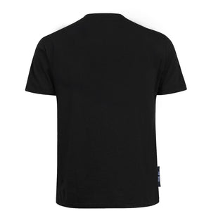 Mens Plain Black Classic Luxury T-shirt back